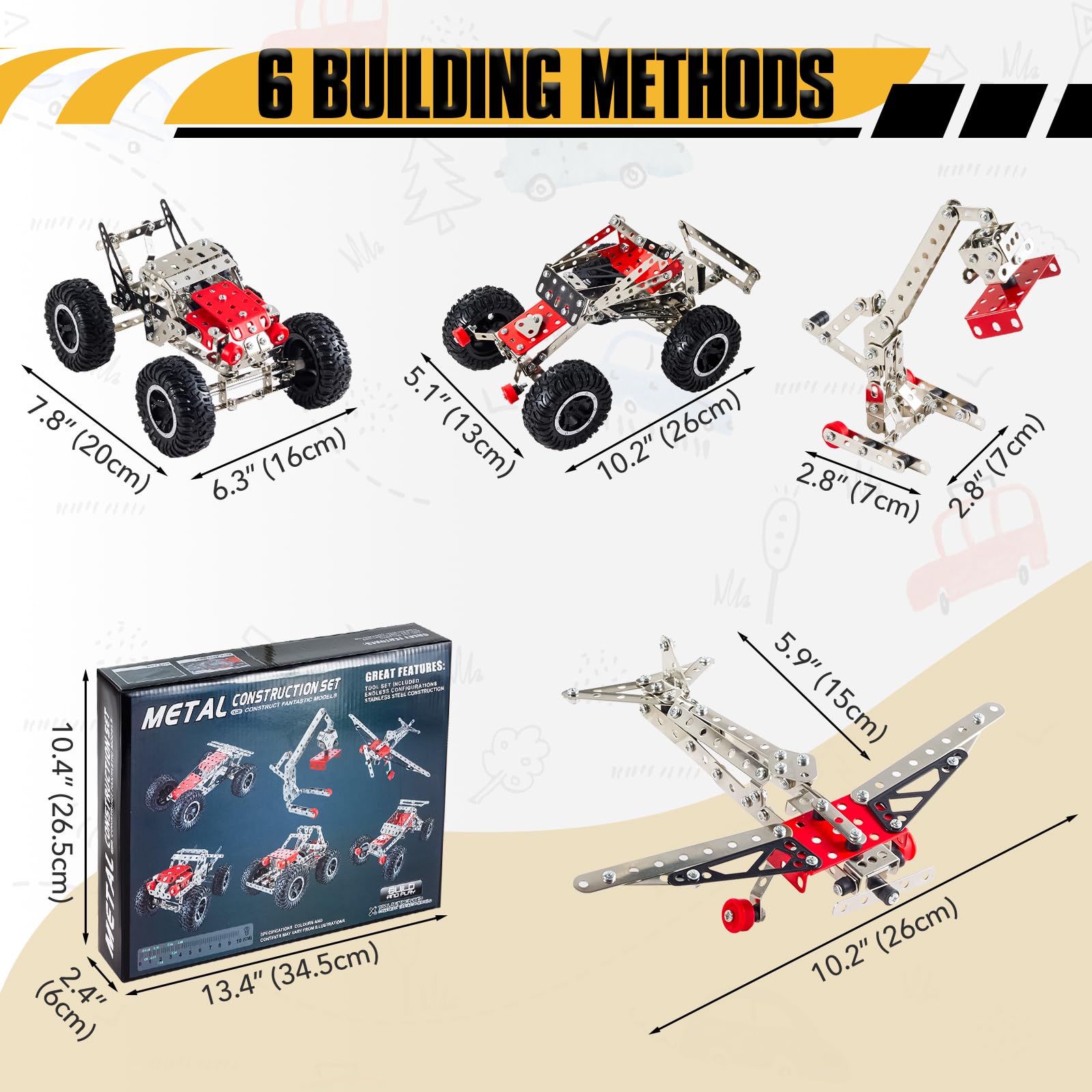 Amazon.com: Volico 6-in-1 STEM Kit - Engineering Metal Truck